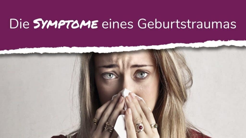 Frau mit besorgtem Blick, zeigt Symptome eines Geburts trauma, symbolisiert emotionale Belastung.