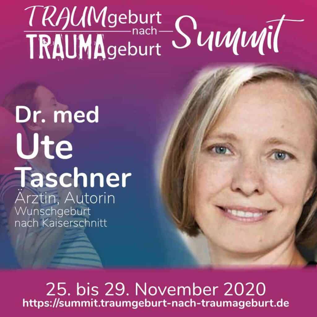 Dr. Ute Taschenr, Expertin für Wunschgeburt nach Kaiserschnitt, bei Traumgeburts-Summit 2020.