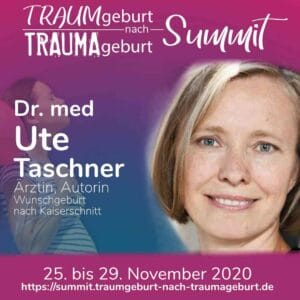 Dr. Ute Taschenr, Expertin für Wunschgeburt nach Kaiserschnitt, bei Traumgeburts-Summit 2020.